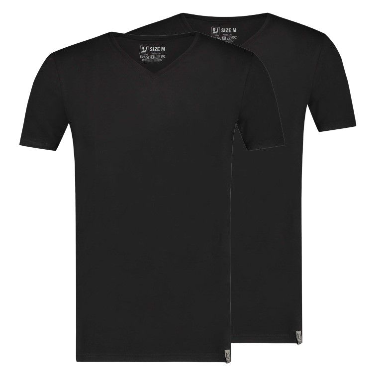 2-Pack Heren Ondershirt V-hals Zwart