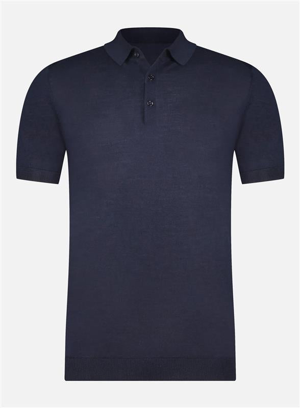 Merino Polo Dark Navy