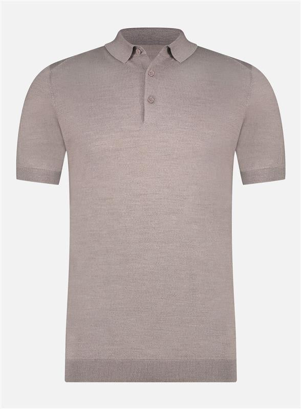 Merino Polo Dark Taupe