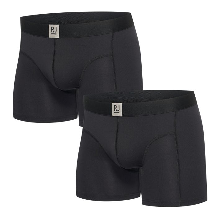 RJ Bodywear 2-Pack Heren Boxershort Zwart