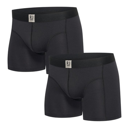 RJ Bodywear 2-Pack Heren Boxershort Zwart