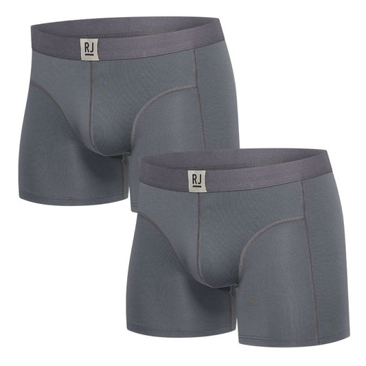 RJ Bodywear 2-Pack Heren Boxershort Donkergrijs