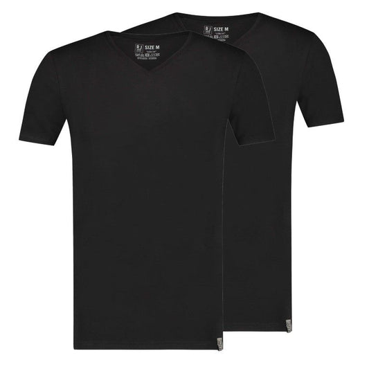 2-Pack Heren Ondershirt V-hals Zwart