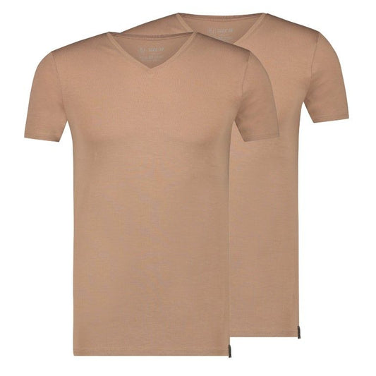 2-Pack Heren Ondershirt V-hals Huidskleur