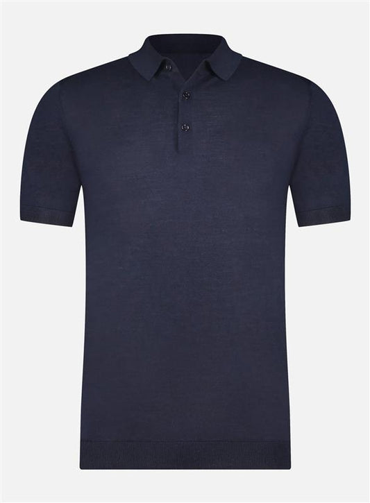 Merino Polo Dark Navy