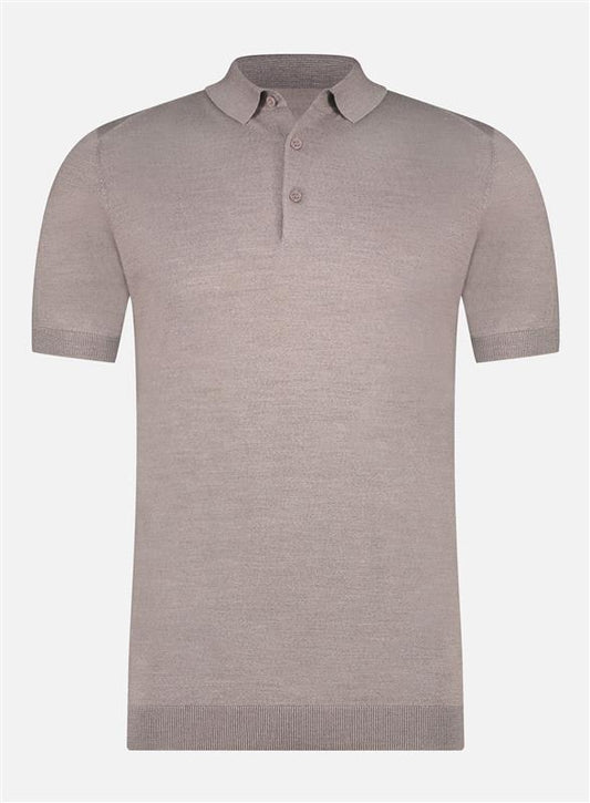 Merino Polo Dark Taupe